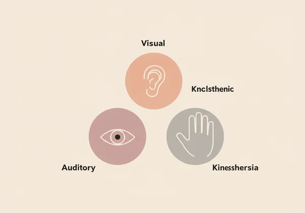 Abstract representation of VAK learning styles.