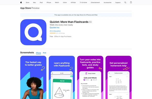Quizlet: Study with Flashcards
