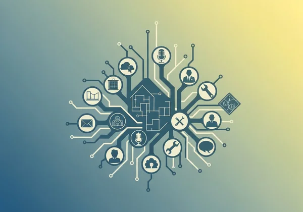 Abstract representation of brain wiring connecting