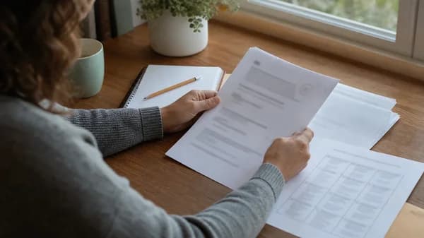Learner reviewing assessment results