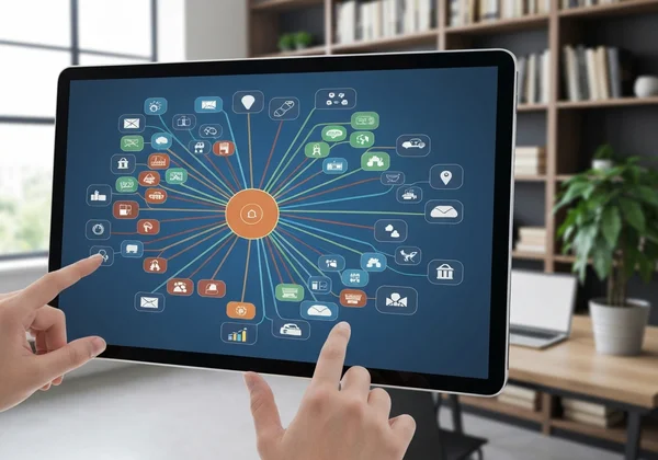A digital mind map, branching ideas for visual learning